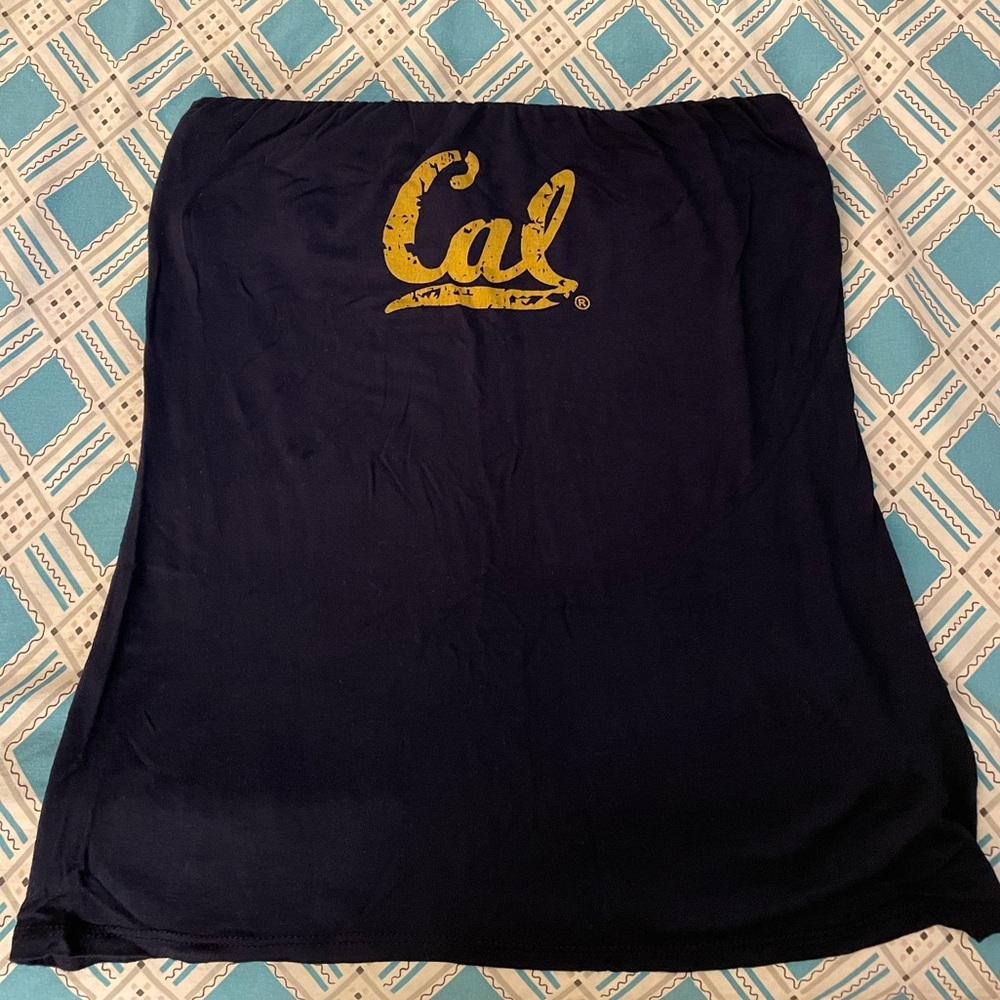 Simply sporty vintage Cal tube top in navy blue sz L